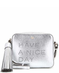 Anya Hindmarch Have A Nice Day Metallic Leather Cross Body Bag