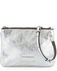 Marc by Marc Jacobs Ligero Novelty Double Percy Crossbody Bag Silver