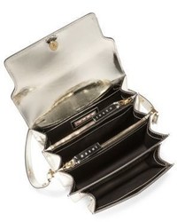 Marni Metallic Leather Triple Gusset Shoulder Bag