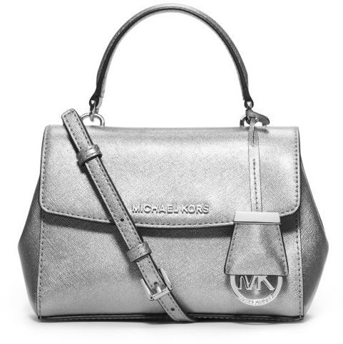 Selma leather crossbody bag Michael Kors Silver in Leather  30339274