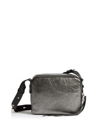 AllSaints Miki Metallic Leather Crossbody Camera Bag