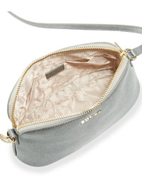 Furla Miky Leather Dome Crossbody Bag Silver