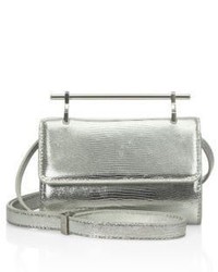 M2Malletier Mini Fabricca Embossed Metallic Leather Shoulder Bag
