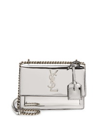 Saint Laurent Small Sunset Mirrored Leather Shoulder Bag