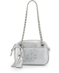 Tory Burch Thea Chain Strap Crossbody Bag Silver, $375 | Neiman 