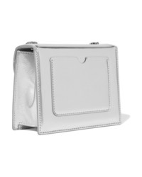 Oscar de la Renta Tro Mini Embellished Metallic Textured Leather Shoulder Bag