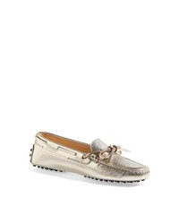 Tod's Heaven Metallic Leather Driving Moccasin