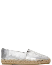 Kenzo Silver Leather Tiger Espadrilles