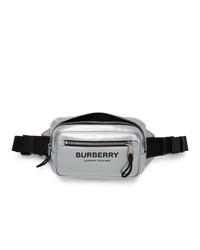 Burberry Silver Canvas Bum Bag
