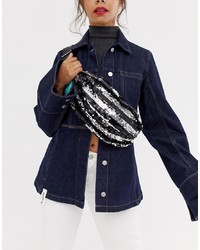 ASOS DESIGN Sling Bag In Stripe Sequin