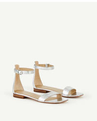 Ann Taylor Brinley Metallic Flat Sandals