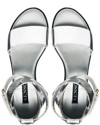 Senso Faye V Silver Chrome Flat Sandals