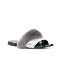 Newbark Fur Trimmed Sandals