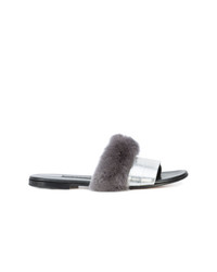 Newbark Fur Trimmed Sandals