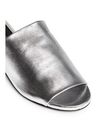 Nobrand Gato Mirror Leather Flat Sandals