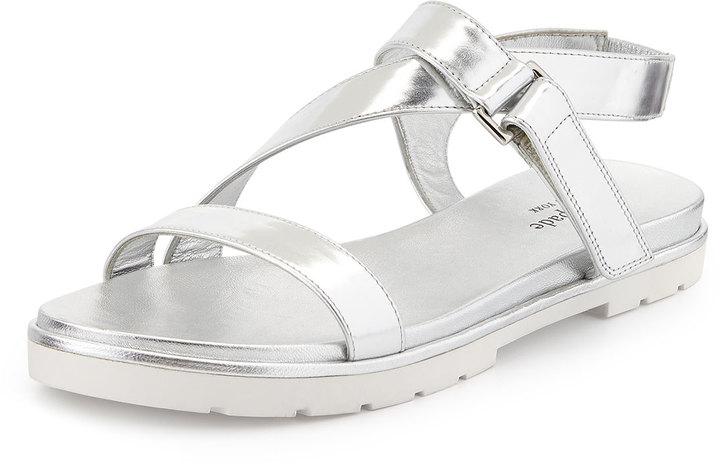 Kate Spade New York Mckee Patent Sport Sandal Silver | Where to buy ...
