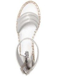 Charlotte Russe Quilted Metallic Espadrille Flat Sandals