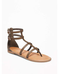 Old Navy Strappy Zip Back Gladiator Sandals For