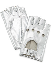 Carolina Amato Metallic Fingerless Moto Gloves