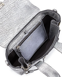 3.1 Phillip Lim Pashli Mini Leather Satchel Bag Silver