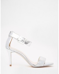 Ted Baker Blynne Silver Two Part Heeled Sandals