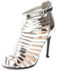 Charlotte Russe Caged Metallic Single Sole Heels
