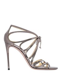 Casadei 100mm Dragonfly Metallic Leather Sandals
