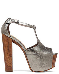 Jessica Simpson Dany Metallic T Strap Platform Sandals