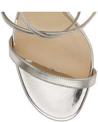 Jimmy Choo Hesper 110 Silver Mirror Leather Sandals