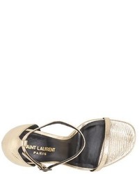Saint Laurent Jane Ankle Strap Leather Sandal