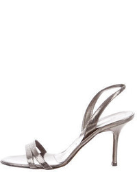 Vera Wang Leather Multistrap Sandals