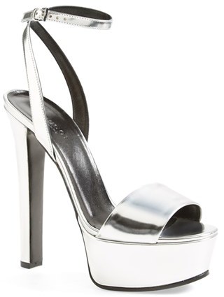 Gucci Leila Metallic Platform Sandal 
