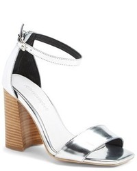 Jeffrey Campbell Manor Metallic Leather Ankle Strap Sandal