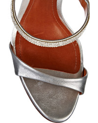 Schutz Metallic Leather Sandals