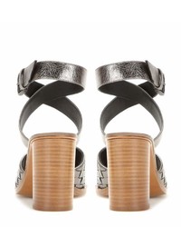 Bottega Veneta Metallic Leather Sandals