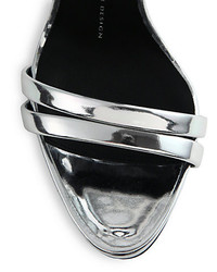 Giuseppe Zanotti Metallic Leather Skinny Strap Sandals