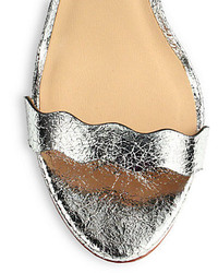 Loeffler Randall Reina Mirrored Leather Sandals