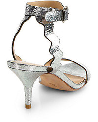 Loeffler Randall Reina Mirrored Leather Sandals