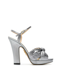 Charlotte Olympia Silver Farrahc Sandals