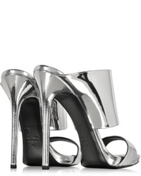 Giuseppe Zanotti Silver Metallic Leather Sandal