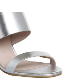Office Time 3 Strap Metallic Leather Heeled Sandals