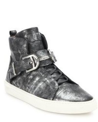 Bally Heilwing High Top Leather Sneakers
