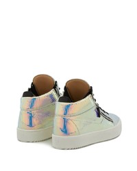 Giuseppe Zanotti High Top Holographic Effect Sneakers