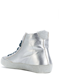 Philippe Model Lateral Patch Metallic Hi Tops