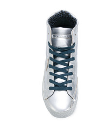 Philippe Model Lateral Patch Metallic Hi Tops