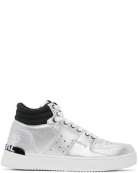 VERSACE JEANS COUTURE Silver Starlight High Top Sneakers