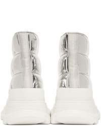Alexander McQueen Silver Tread Slick Boots