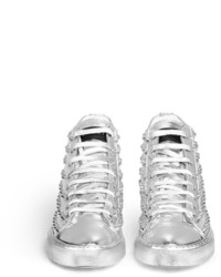 Gienchi Stud Mirror Leather High Top Sneakers