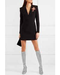 Dolce & Gabbana Sequined Mesh Knee Boots