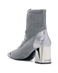 Casadei Metallic Lace Up Boots